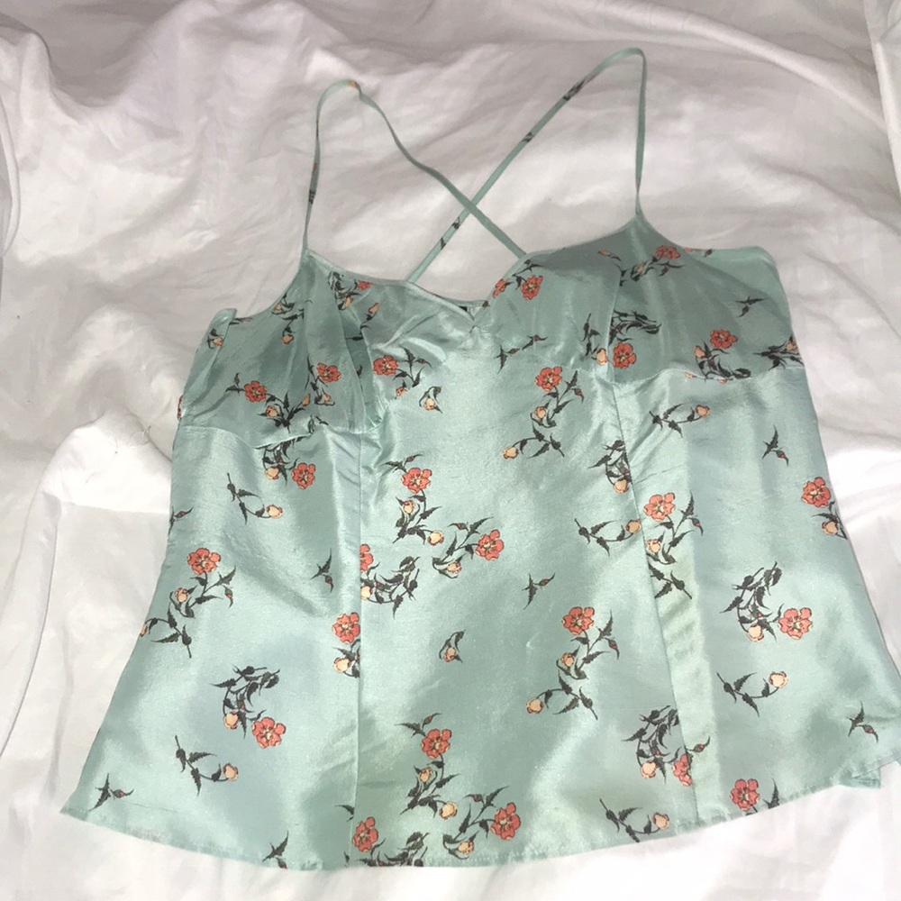 Silk Floral Tank Top